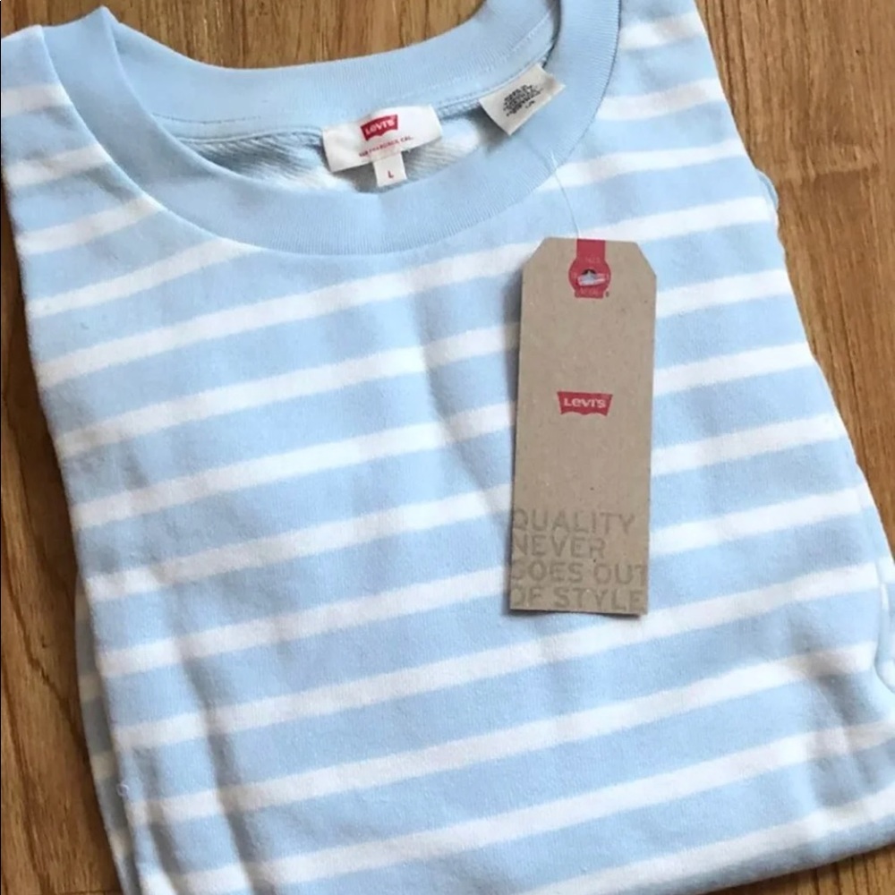 NWT Levi’s Cropped Smocked Sweater Large $60.00